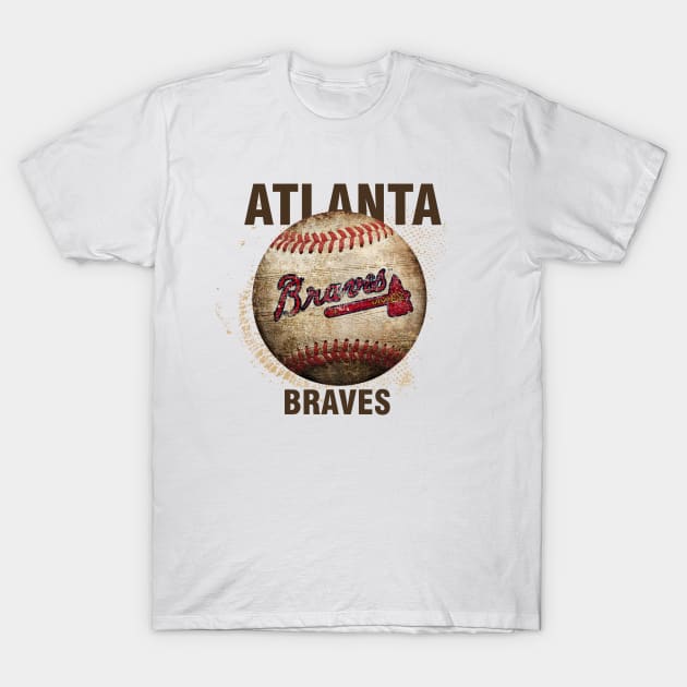 atlanta braves retro T-Shirt by Semhar Flowers art